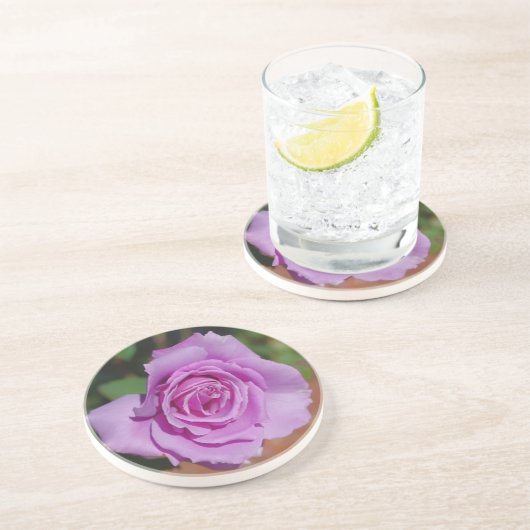 Paars Roos Zandsteen Onderzetter (Zijkant)