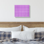 Paars rooster met vierkante mazen canvas afdruk (Insitu (Slaapkamer))