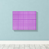 Paars rooster met vierkante mazen canvas afdruk (Insitu (Houten vloer))
