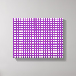 Paars rooster met vierkante mazen canvas afdruk