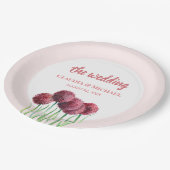 Paars-roze alliums - Bloem Waterverf squa Papieren Bordje (Gekanteld)