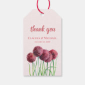 Paars-roze Alliums - Bloemloze Waterverf Cadeaulabel (Achterkant)