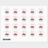 Paars-roze Alliums - Bloemloze Waterverf Ronde Sticker (Vel)