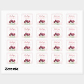 Paars-roze Alliums - Bloemloze Waterverf Vierkante Sticker (Vel)