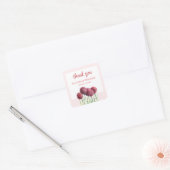 Paars-roze Alliums - Bloemloze Waterverf Vierkante Sticker (Envelop)