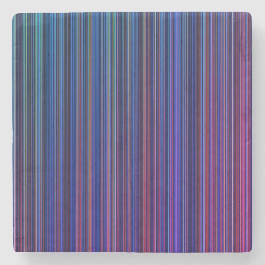 Paars roze aqua blue stripe marmer onderzetter (Voorkant)