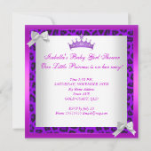 Paars-roze Baby shower van Afrika 3 Kaart (Achterkant)