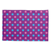Paars Roze Blau Stippenpatroon Kussensloop (Achterkant)