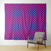 Paars Roze Blau Stippenpatroon Wandkleed (In Situ (horizontaal))