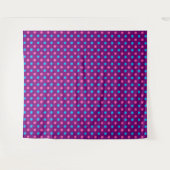 Paars Roze Blau Stippenpatroon Wandkleed (Voorkant (horizontaal))