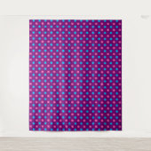 Paars Roze Blau Stippenpatroon Wandkleed (Voorkant)