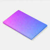 Paars roze blauw ombre vlammenpatroon Jumbo Post Post-it® Notes (Schuin)