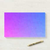 Paars roze blauw ombre vlammenpatroon Jumbo Post Post-it® Notes (Op bureau)
