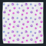 Paars roze blauw schilderingspatroon bandana<br><div class="desc">Show hoeveel je van dieren houdt met deze schattige en girale paarse,  roze en blauwe pootschildpad. Laat je huisdier er ook schattig uitzien.</div>