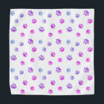 Paars roze blauw schilderingspatroon bandana<br><div class="desc">Show hoeveel je van dieren houdt met deze schattige en girale paarse,  roze en blauwe pootschildpad. Laat je huisdier er ook schattig uitzien.</div>