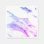 Paars roze blauw wit marmer graniet patroon servetten (Voorkant)