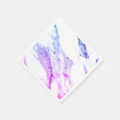 Paars roze blauw wit marmer graniet patroon servetten (Hoek)
