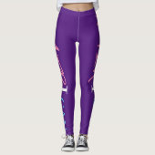 Paars Roze Blauw Zwart Vrouw Afrika Amerika Leggings (Voorkant)