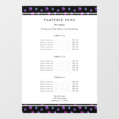 Paars Roze Blauwe Professionele Huisdier Salon Ser Raamsticker (Vel)