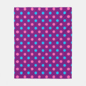 Paars Roze Blauwe Stippenpatroon Fleece Deken (Voorkant)