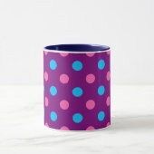 Paars Roze Blauwe Stippenpatroon Mok (Midden)