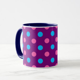 Paars Roze Blauwe Stippenpatroon Mok