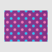 Paars Roze Blauwe Stippenpatroon Tissuepapier (Voorkant)