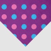 Paars Roze Blauwe Stippenpatroon Tissuepapier (Detail)