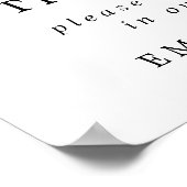 Paars Roze Bloem Bruiloft Photo Booth Bord Poster (Hoek)