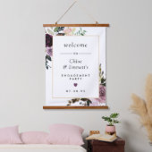 Paars Roze Bloem Feestelijke Verlovingsfeest Welko Hangend Wandkleed (Slaapkamer)