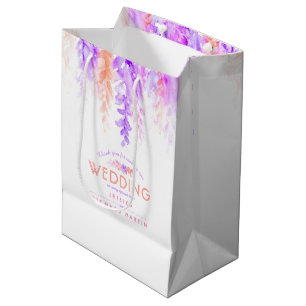 Paars roze bloemen bedankt geven cadeautas
