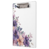 Paars roze bloemen op de bruiloft klembord (Links)