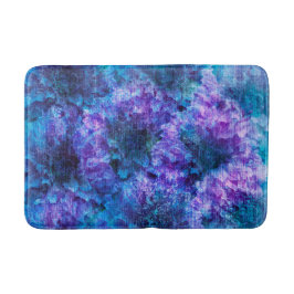 Paars roze bloempatroon digitale ontwerpkunst badmat