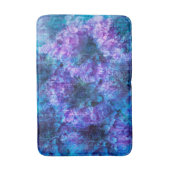 Paars roze bloempatroon digitale ontwerpkunst badmat (Voorkant Verticaal)