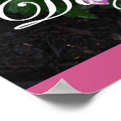 Paars Roze Chrysanthemum Floral Flowers Poster (Hoek)