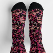 Paars Roze Driehoek Patroon Sokken (Top)
