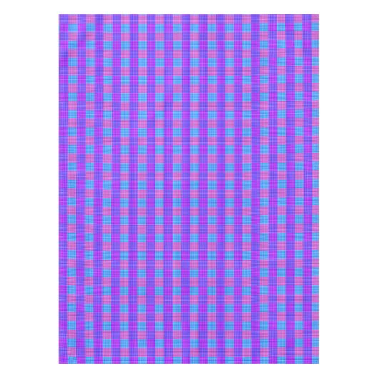 Paars roze en blauw gecontroleerd ontwerp van tart tafelkleed (Voorkant)