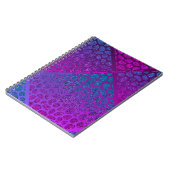 Paars, roze en blauw, modern, asymmetrisch notitieboek (Linkerzijde)