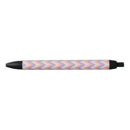 Paars Roze en Gele Chevron Zwarte Inkt Pen
