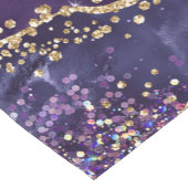 Paars, roze en goudglitter Agate Patroon Korte Tafelloper (Hoek)