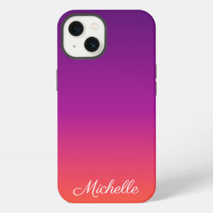Paars, roze en oranje gradiënt ombre Hoesje-Mate i iPhone 13 Hoesje