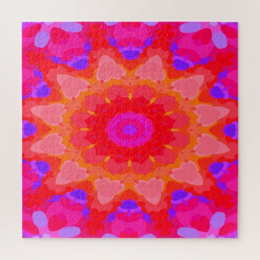 Paars, roze en Oranje Legpuzzel (Verticaal)