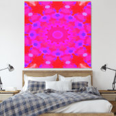 Paars, roze en Oranje Mandala Canvas Afdruk (Insitu (Slaapkamer))