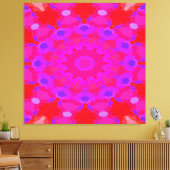 Paars, roze en Oranje Mandala Canvas Afdruk (Insitu (Woonkamer))