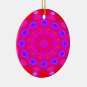 Paars, roze en Oranje Mandala Keramisch Ornament (Rechts)
