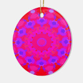 Paars, roze en Oranje Mandala Keramisch Ornament (Links)
