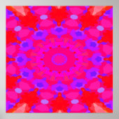 Paars, roze en Oranje Mandala Poster (Voorkant)