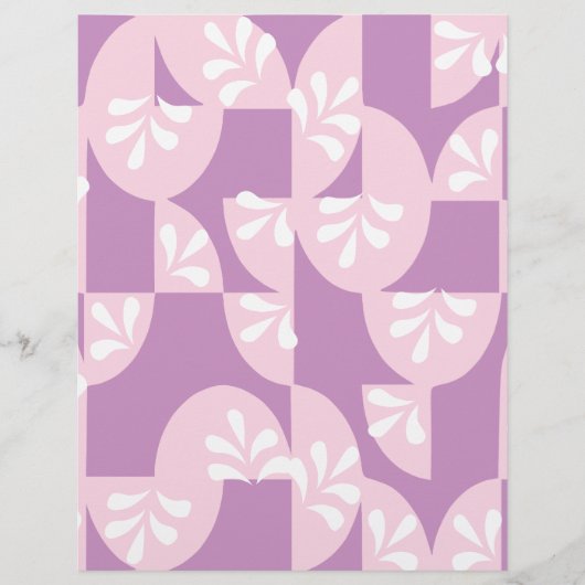 Paars, roze en wit patroon: (Voorkant)