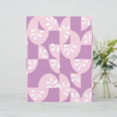 Paars, roze en wit patroon: (Staand voorkant)
