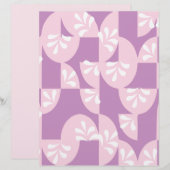 Paars, roze en wit patroon: (Voorkant / Achterkant)